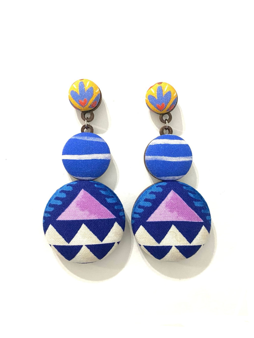 BOTÓN DE AZÚCAR - Big Earrings- Sunny Sailing