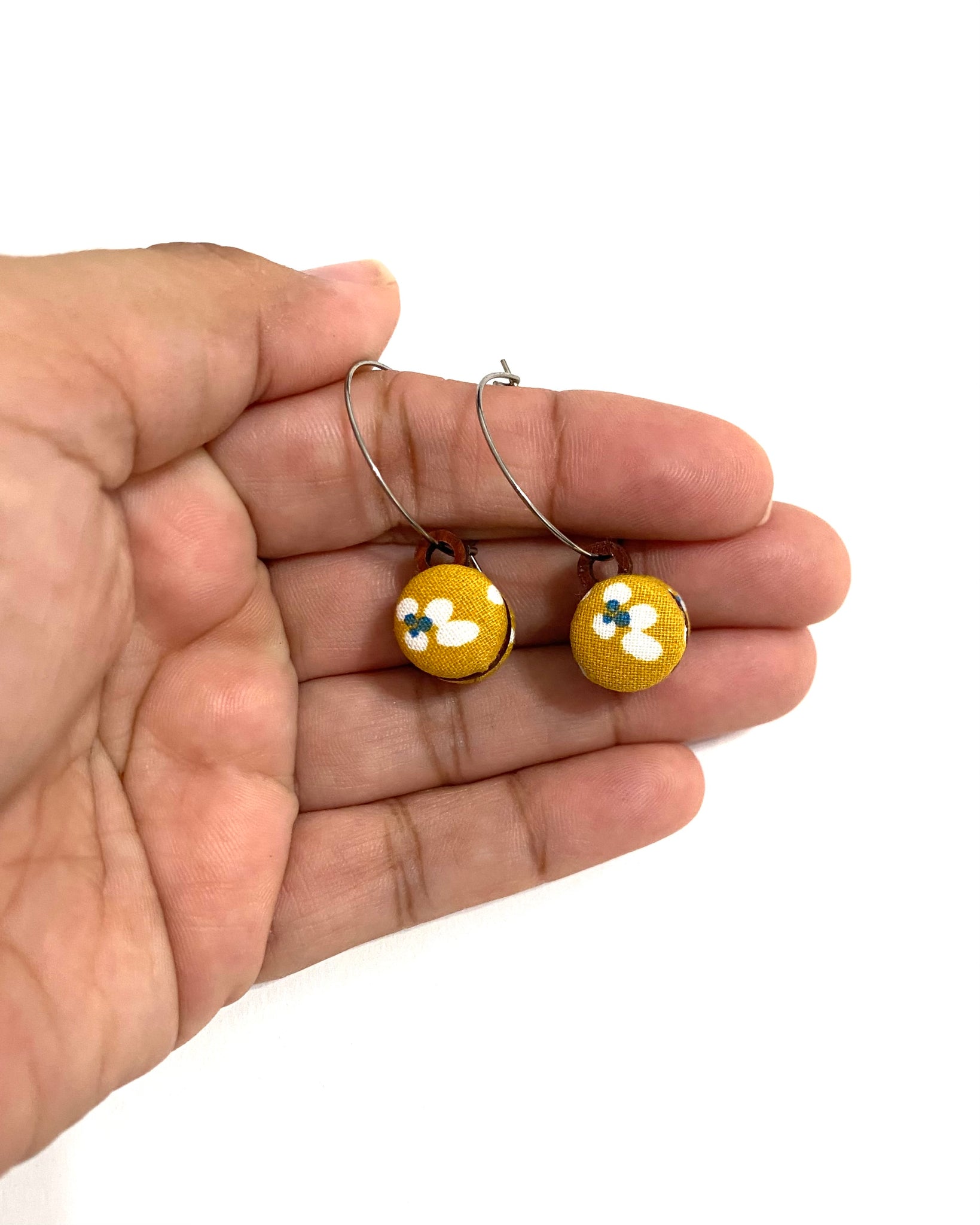 Small Everyday Hoops- Mustard Flower