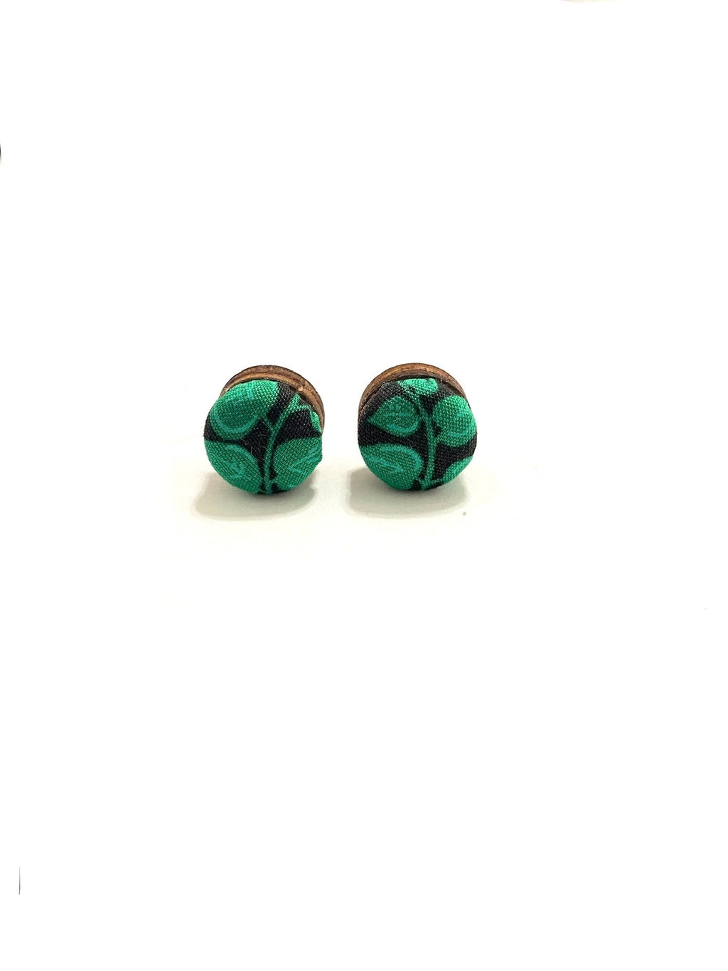 BOTÓN DE AZÚCAR - Small Studs- Green Leaves