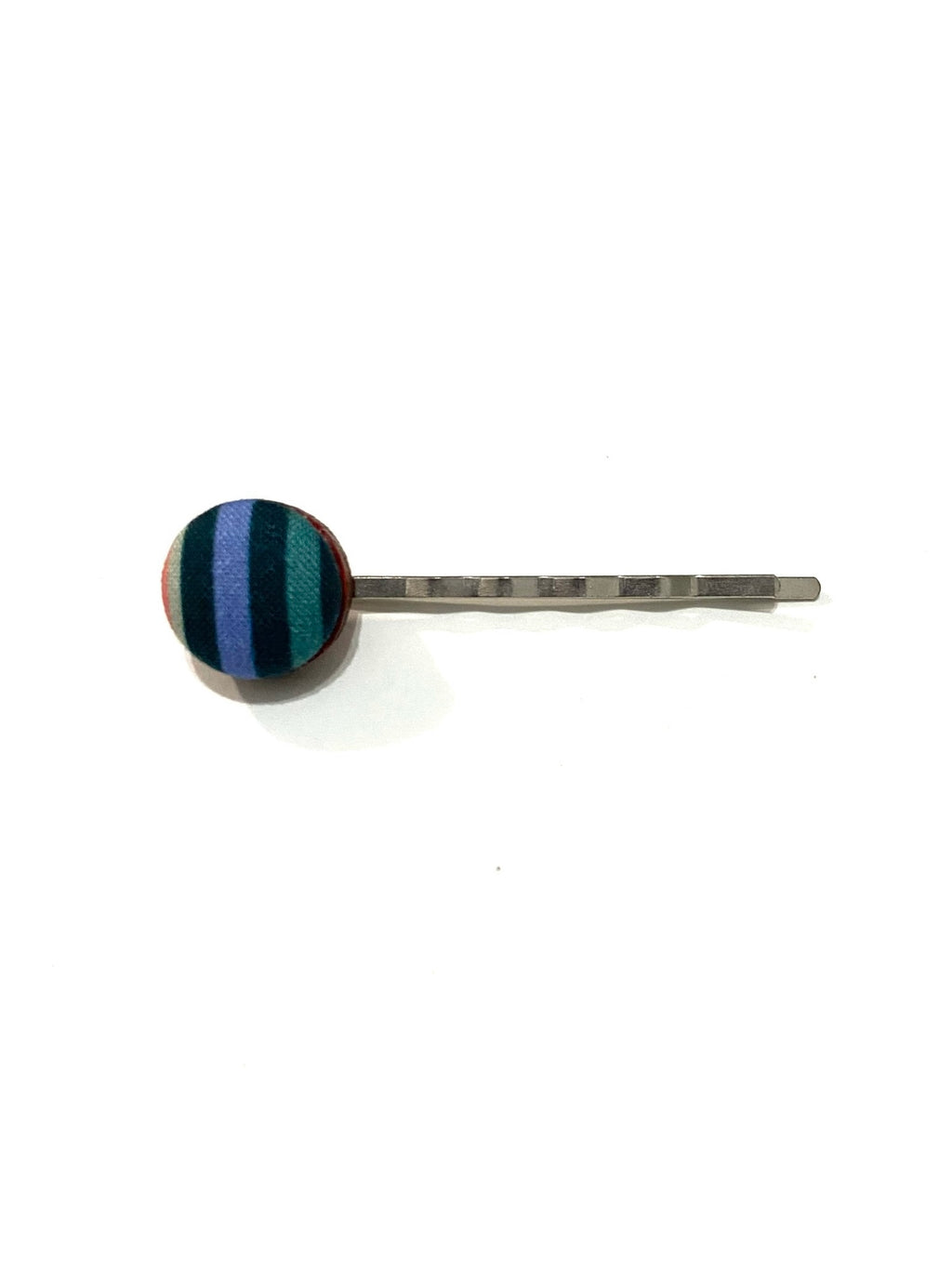 Bobby Pin- Silver - Cool Stripes