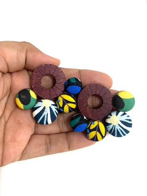Nube Earrings- Plum - Jungly