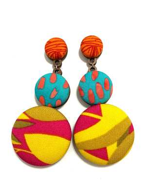 BOTÓN DE AZÚCAR - Big Earrings- Bright Contrast