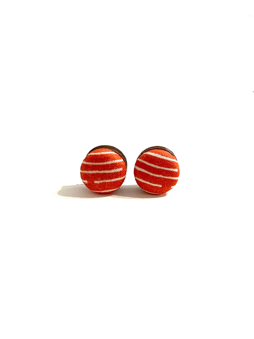 Small Studs - Lines in Red