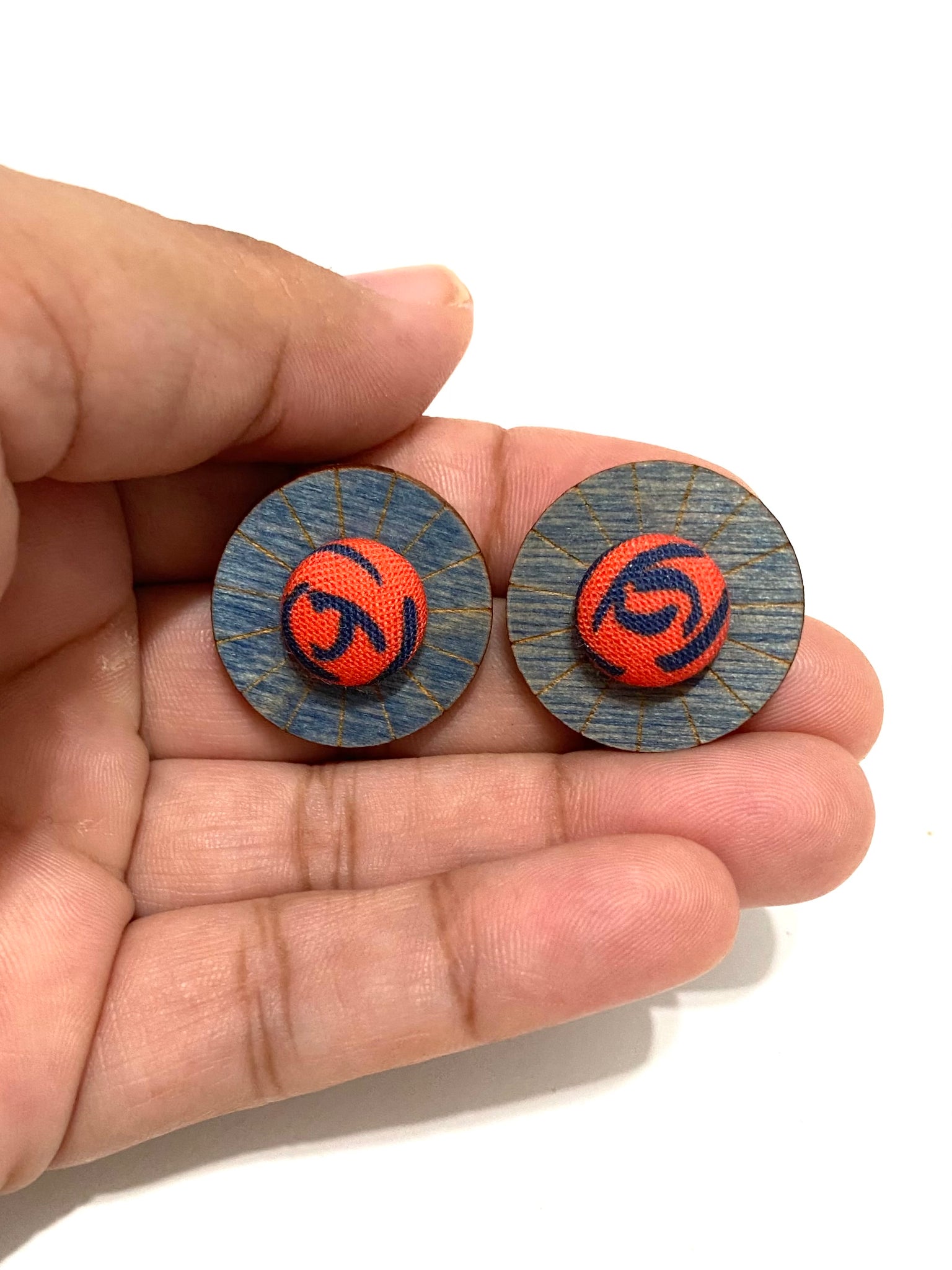 Ciclo Studs- Blue - Red Roses