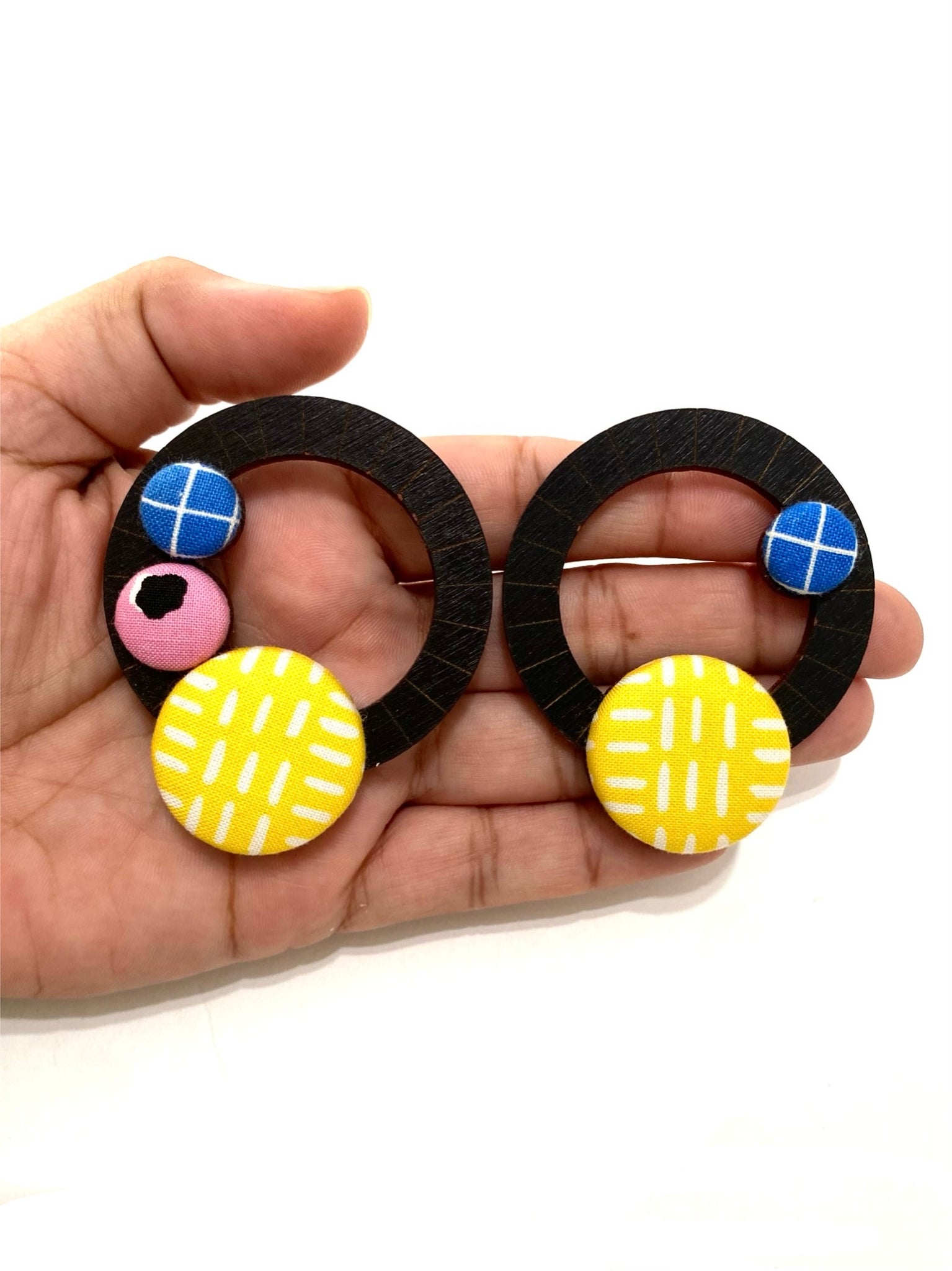 Ciclos Large Hoops- Black- Shine for you