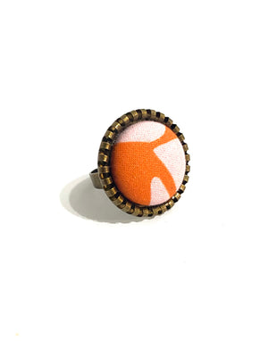 Brass Tone Ring- Corals