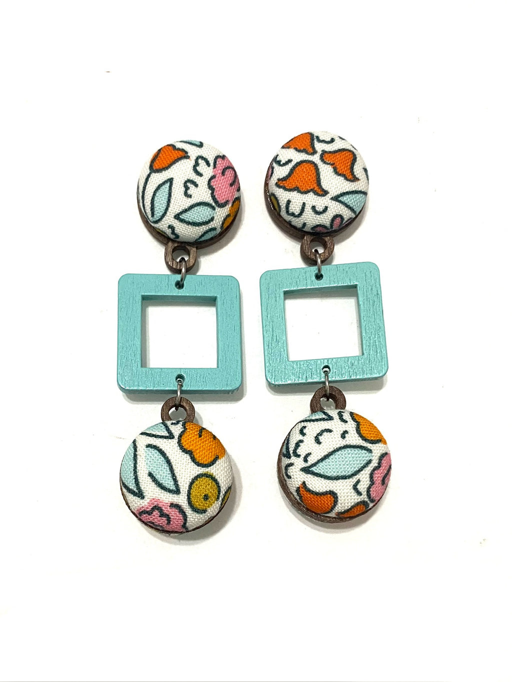 Ventana Earrings- Large- Flower Doodles