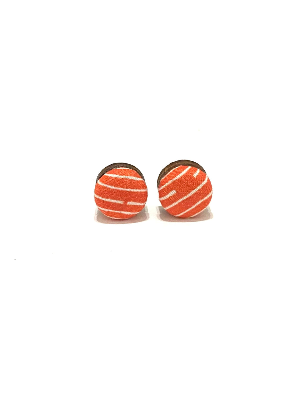 Small Studs - Lines in Red