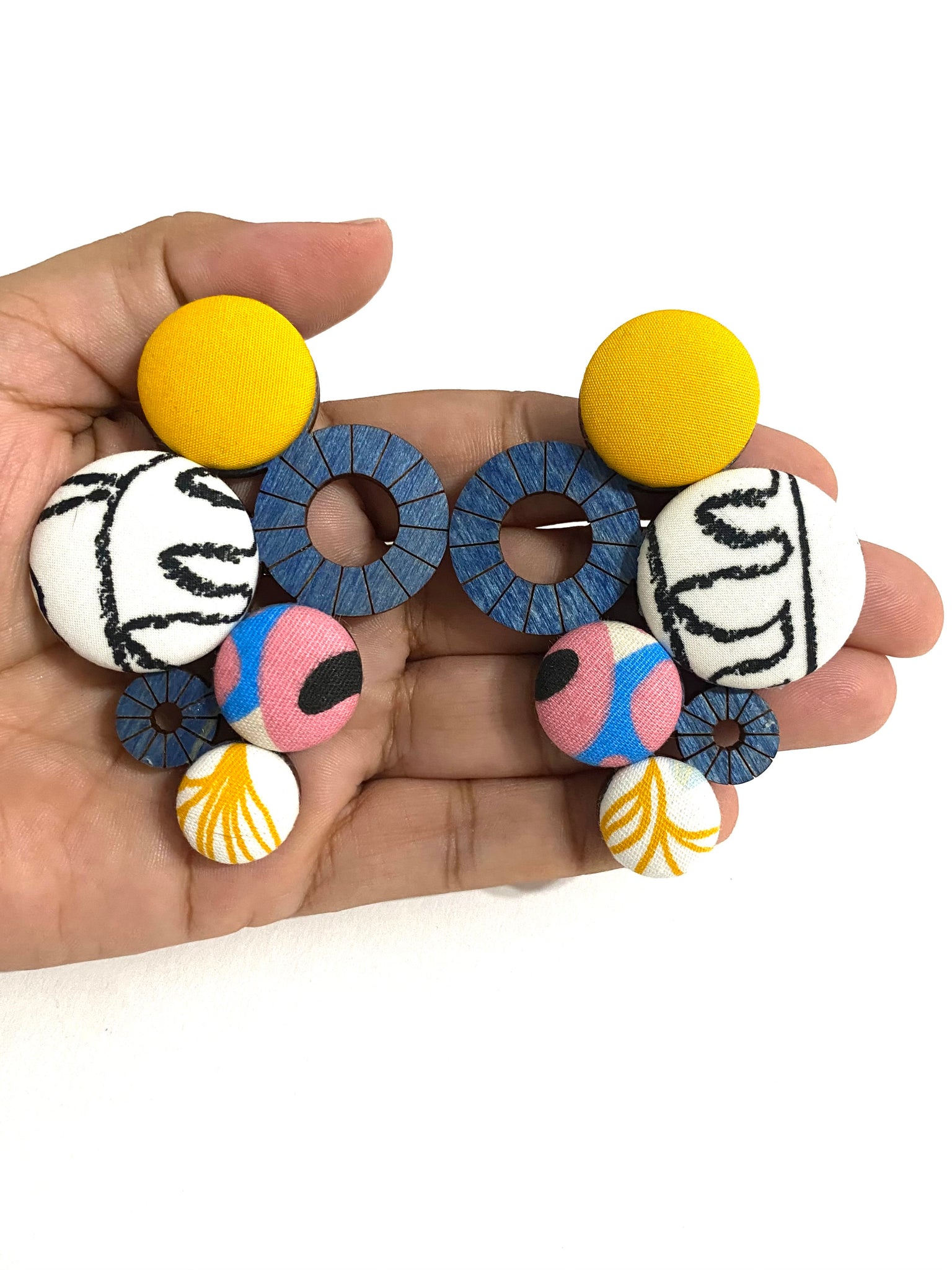 Vine Earrings- Blue- Color Doodles