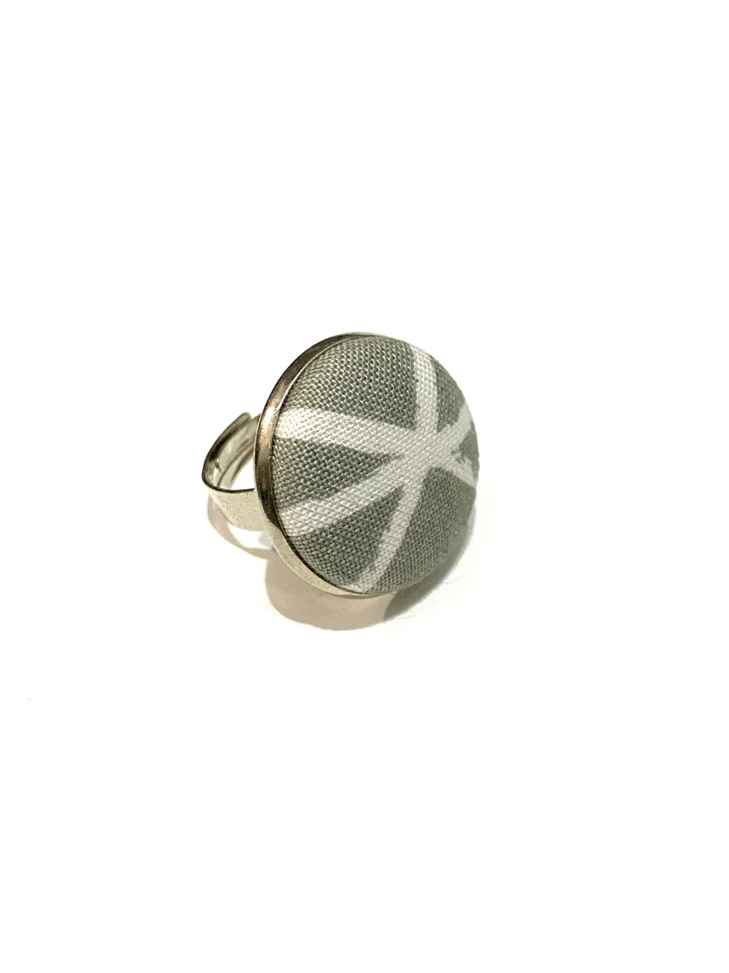 Silver Tone Ring- Gray Trib