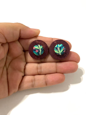 Ciclo Studs- Plum - Zanzibar