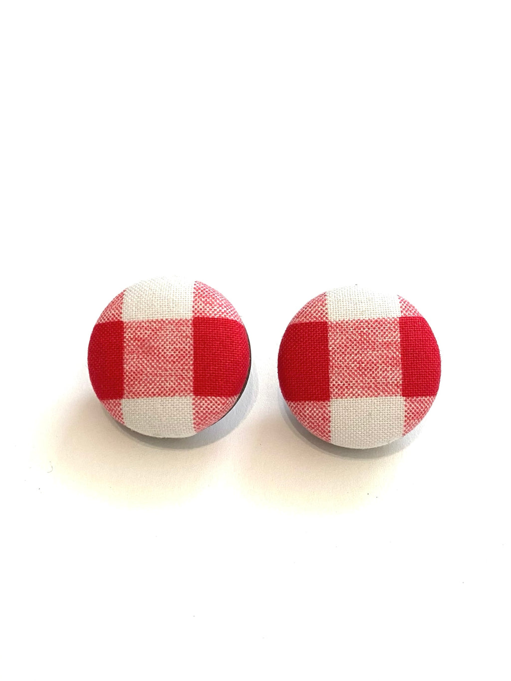 Medium Studs - Red Gingham