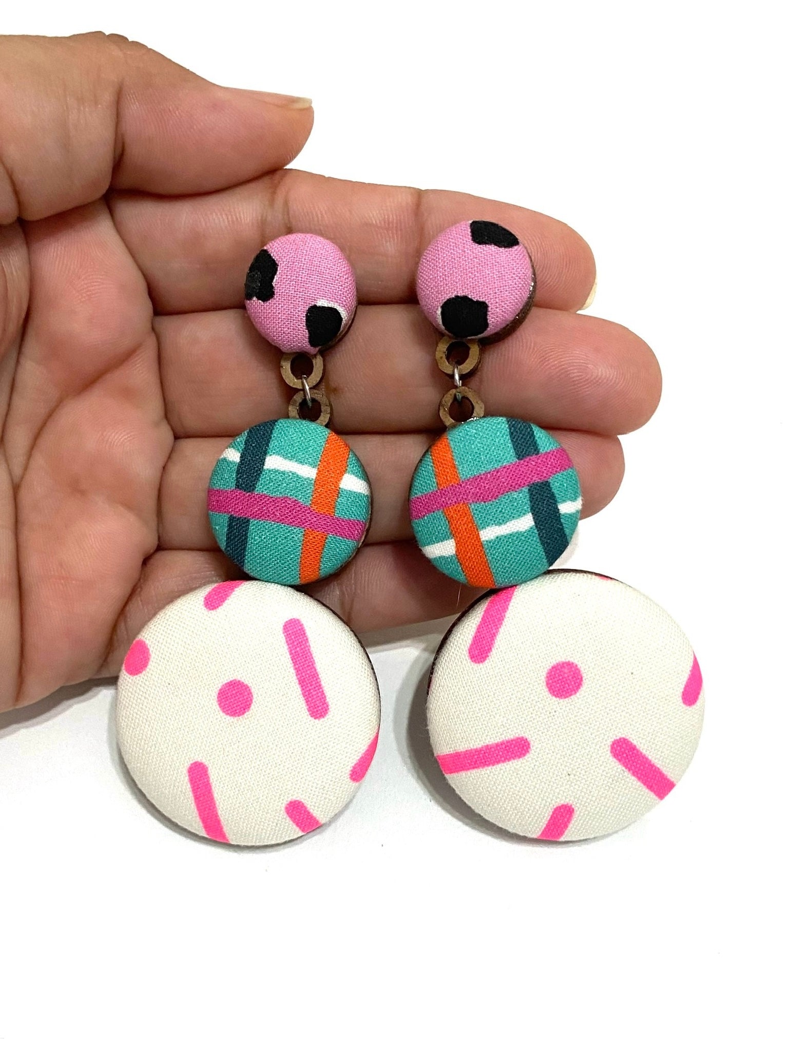 Azúcar Earrings- Pink Details