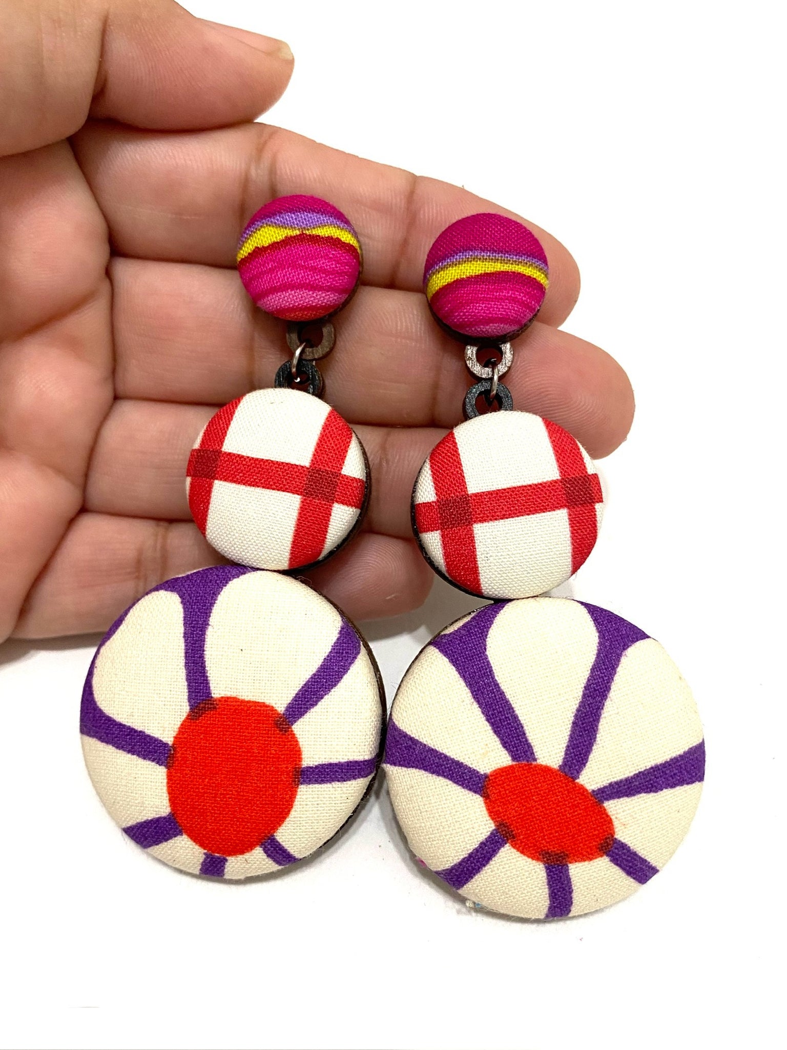 Azúcar Earrings-Groovy Flower Funk