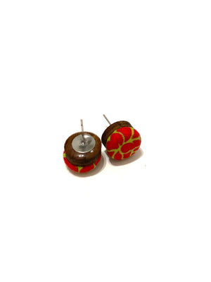 Small Studs - Red Rose Petals