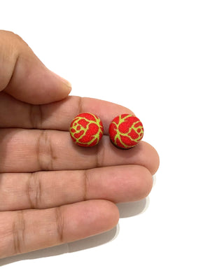 Small Studs - Red Rose Petals