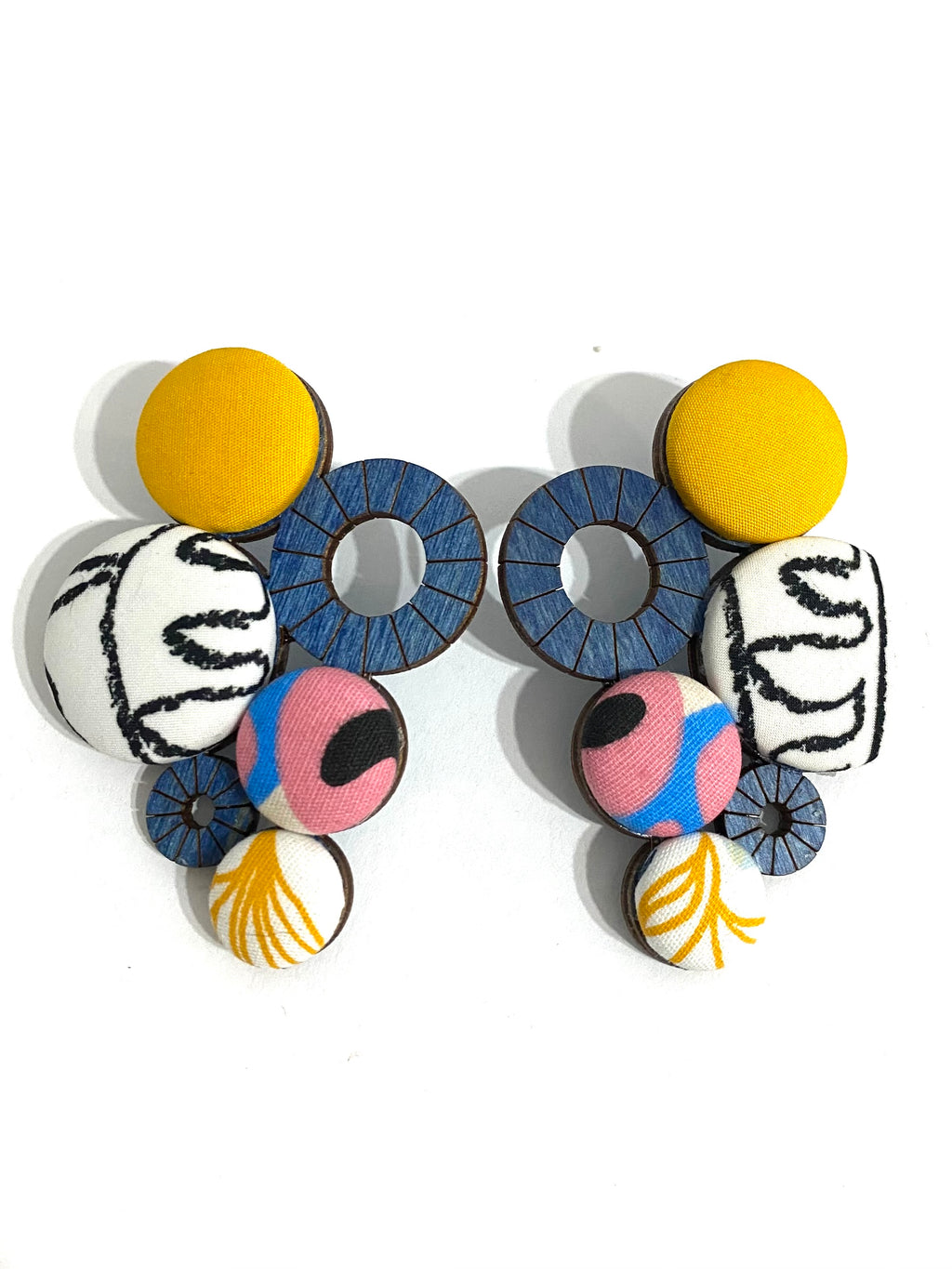 Vine Earrings- Blue- Color Doodles