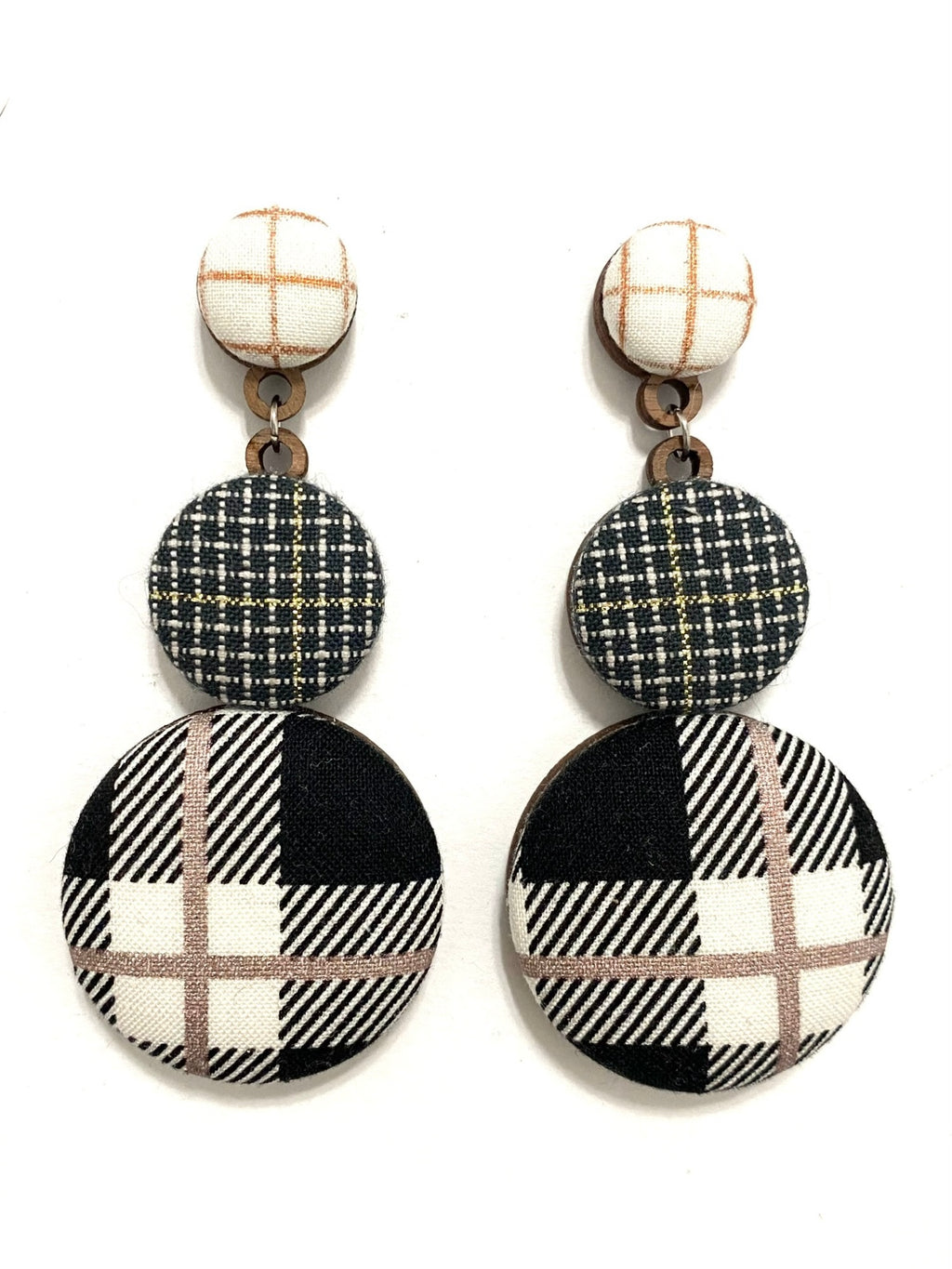 BOTÓN DE AZÚCAR - Big Earrings- Black Patterns