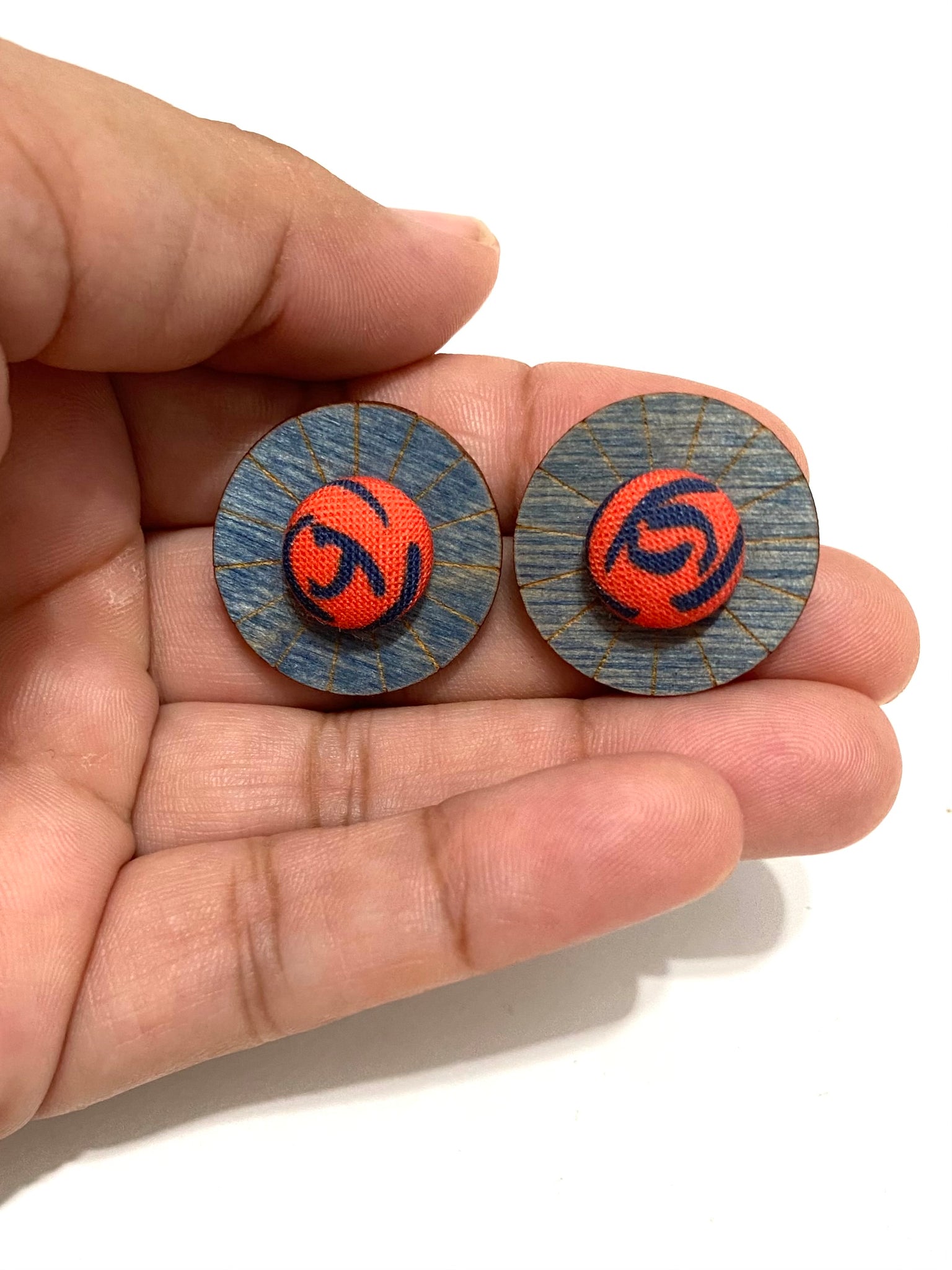 Ciclo Studs- Blue - Red Roses