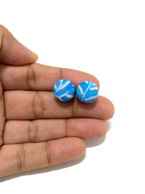 Small Studs - Batik Blue