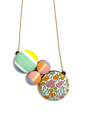 Barra Necklace- Pastel Flowers