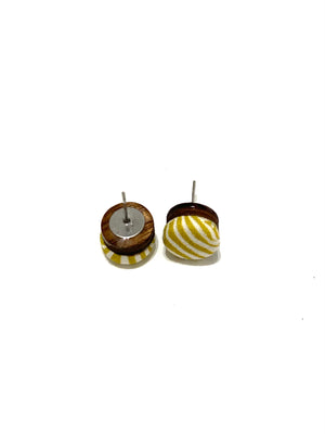 Small Studs - Green Zebra