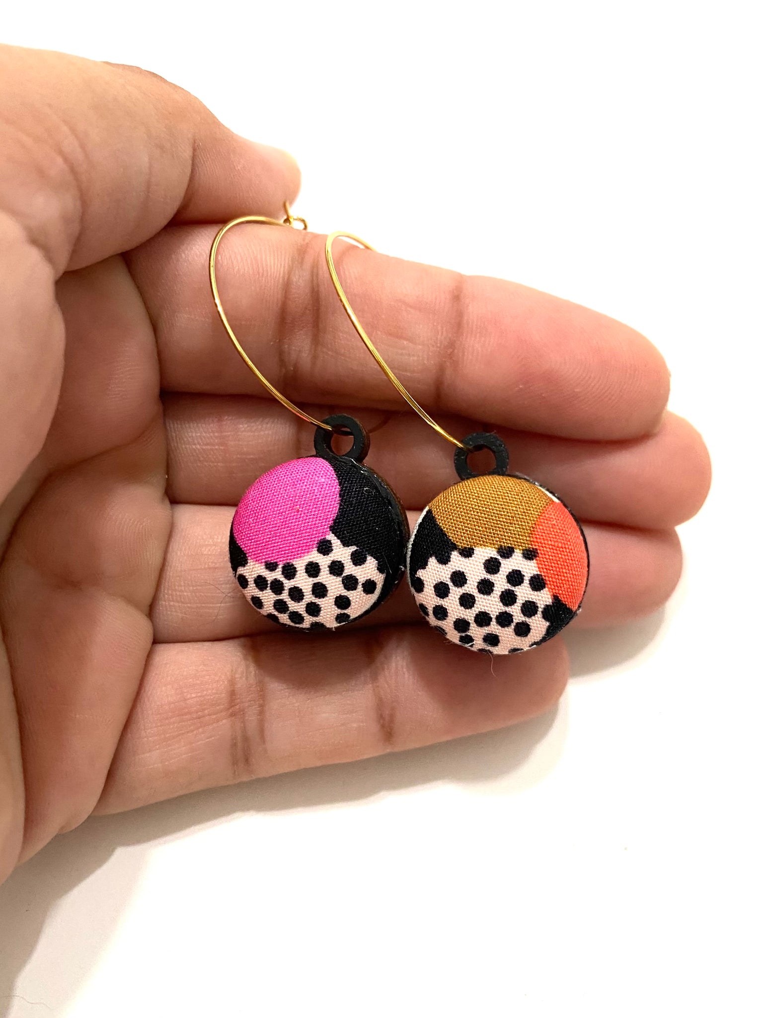 Big Everyday Hoops- Neon Spots (Reversible)