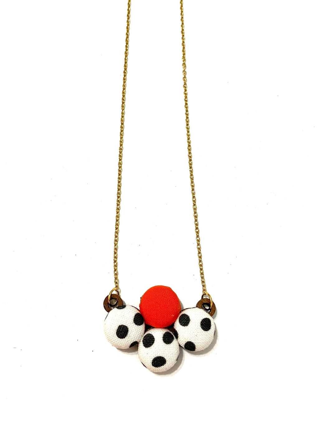 Mini Multi- White Polka and Red