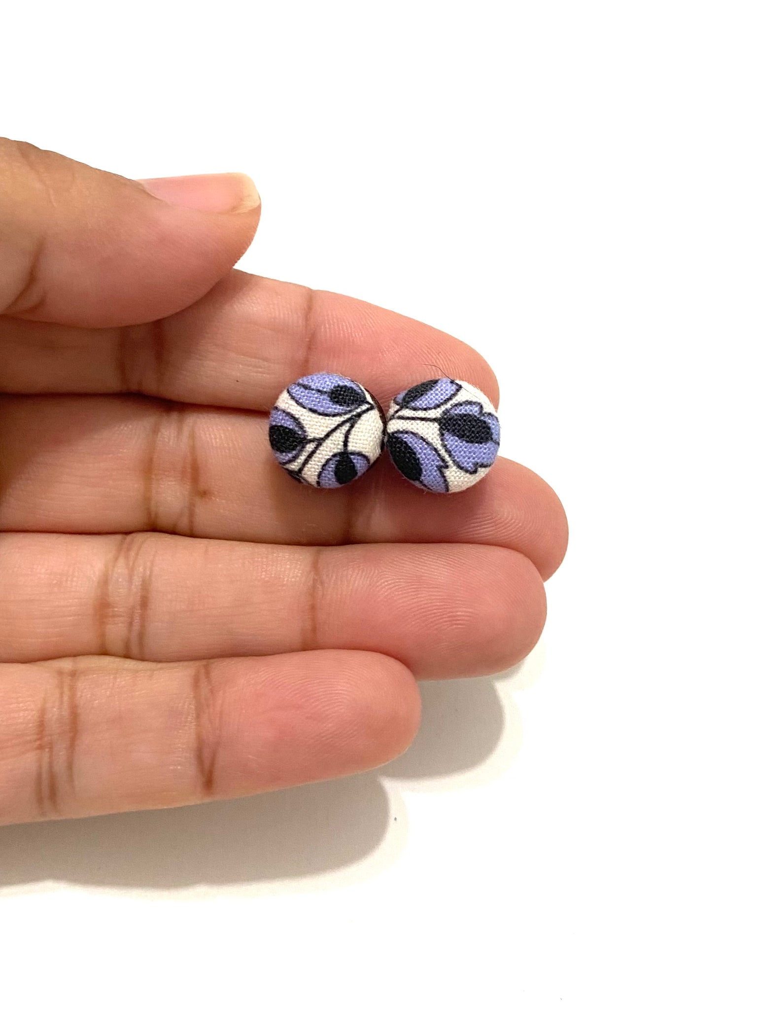 Small Studs - Blue Leaves