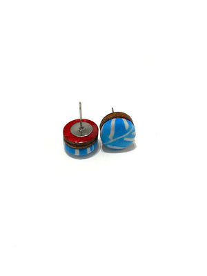 Small Studs - Batik Blue