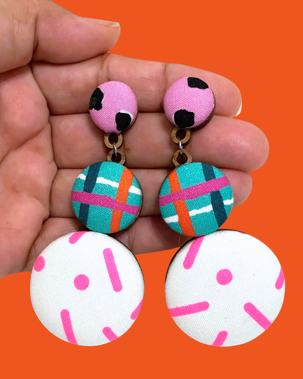 Azúcar Earrings- Pink Details