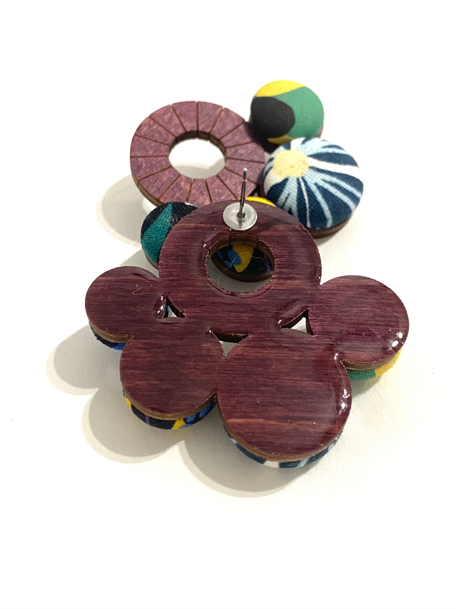 Nube Earrings- Plum - Jungly