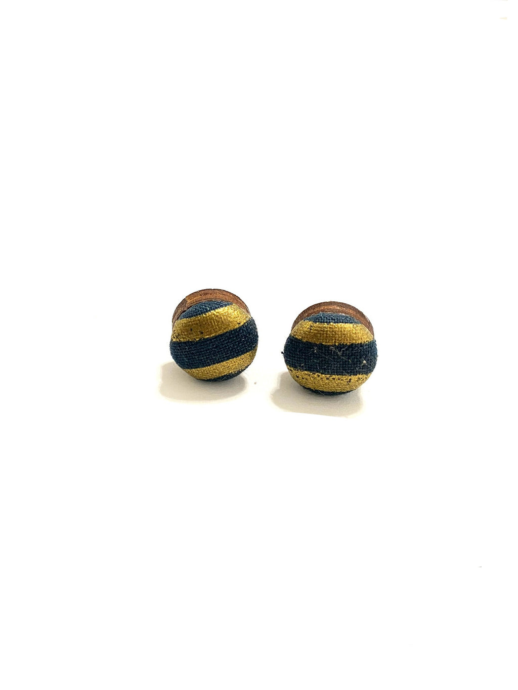 BOTÓN DE AZÚCAR - Small Studs- Navy Gold Stripes