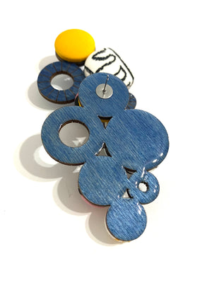 Vine Earrings- Blue- Color Doodles