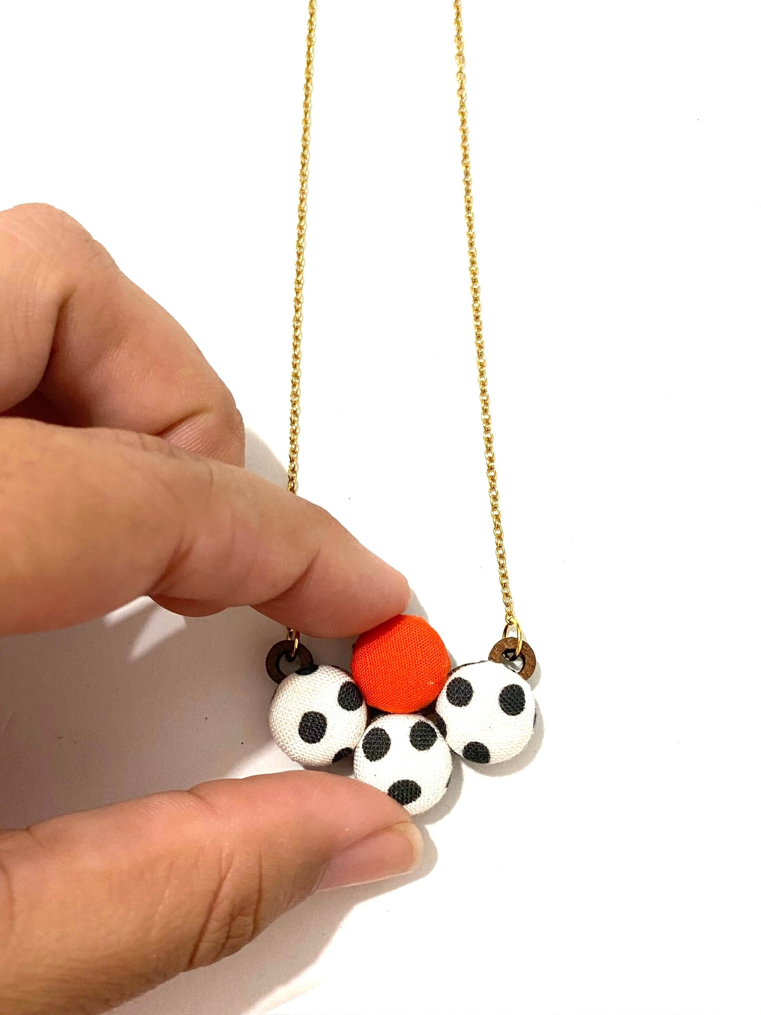 Mini Multi- White Polka and Red