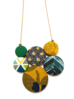 Burbuja Necklace- Mustards Green