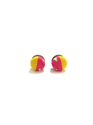 BOTÓN DE AZÚCAR - Small Studs - Pink and Yellow