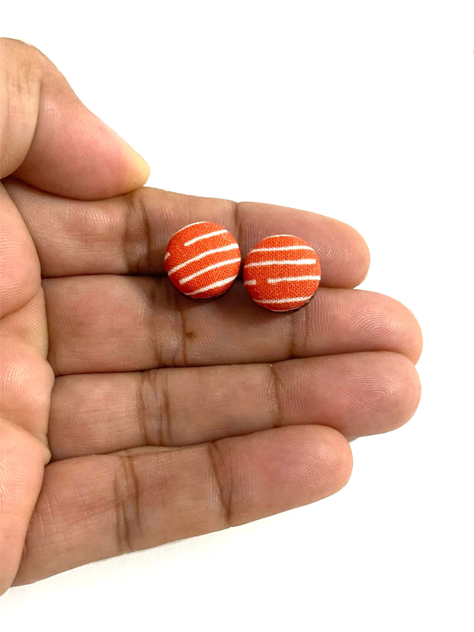 Small Studs - Lines in Red
