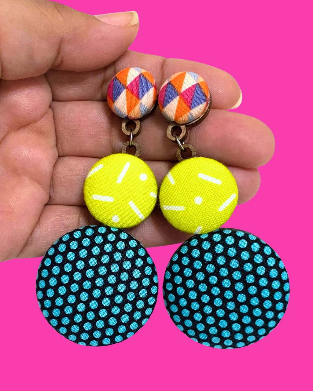 Azúcar Earrings- Neon Geometry