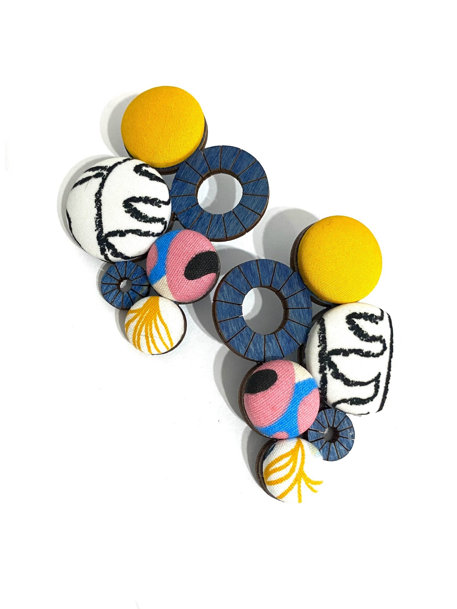 Vine Earrings- Blue- Color Doodles