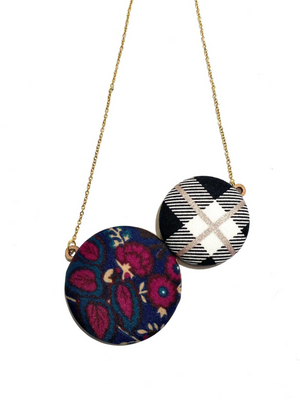 BOTÓN DE AZÚCAR - Acaramelao Necklace- Vintage Plaid