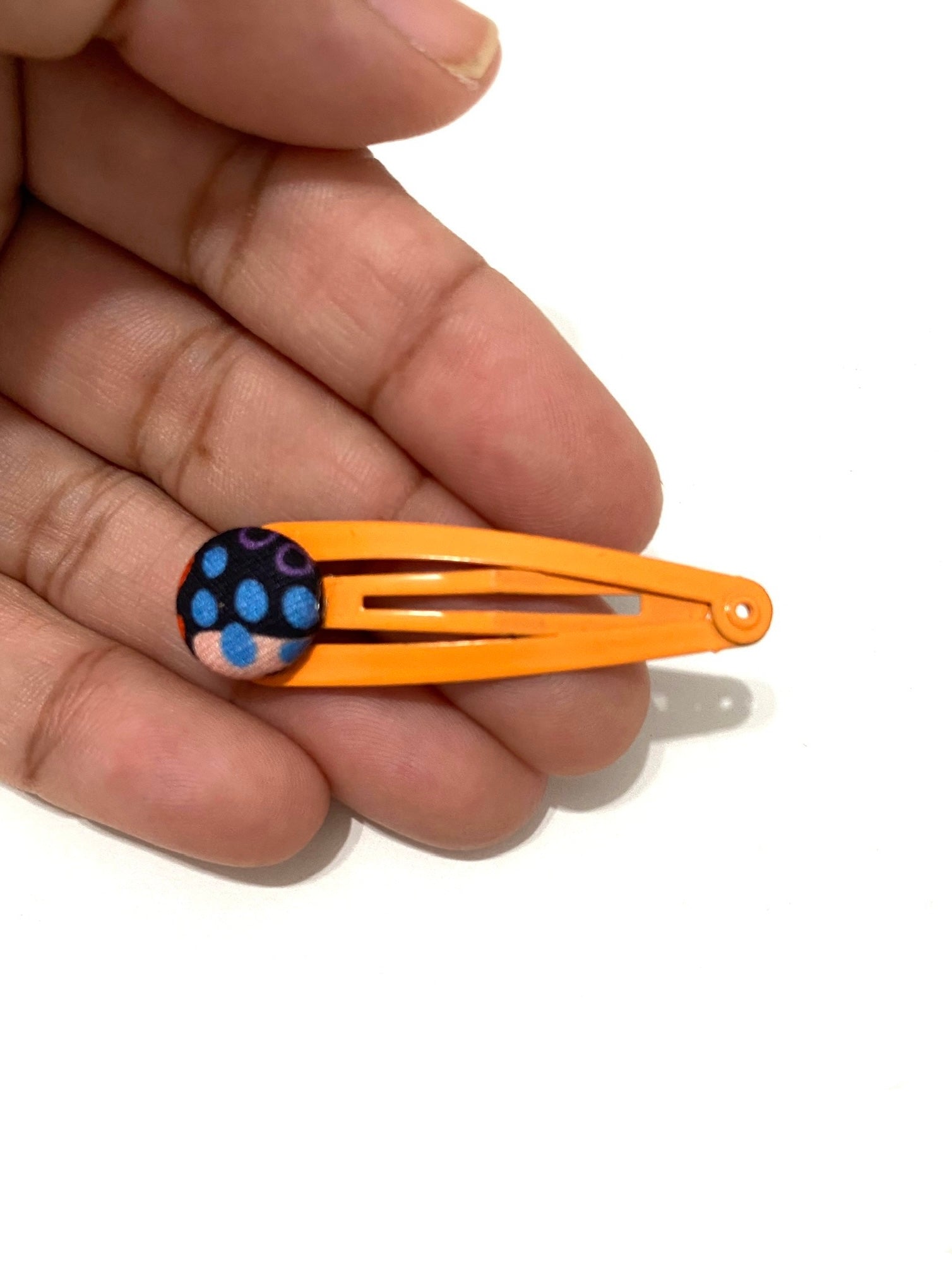 Hair Clips- Orange - Blueberries