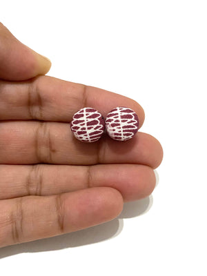 Small Studs - Plum Vines