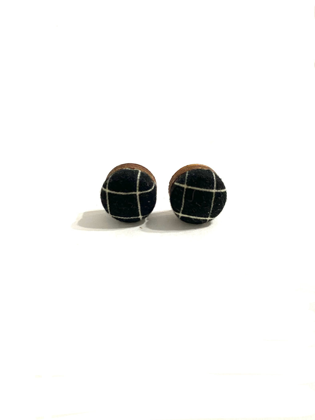 Small Studs - Black Grid