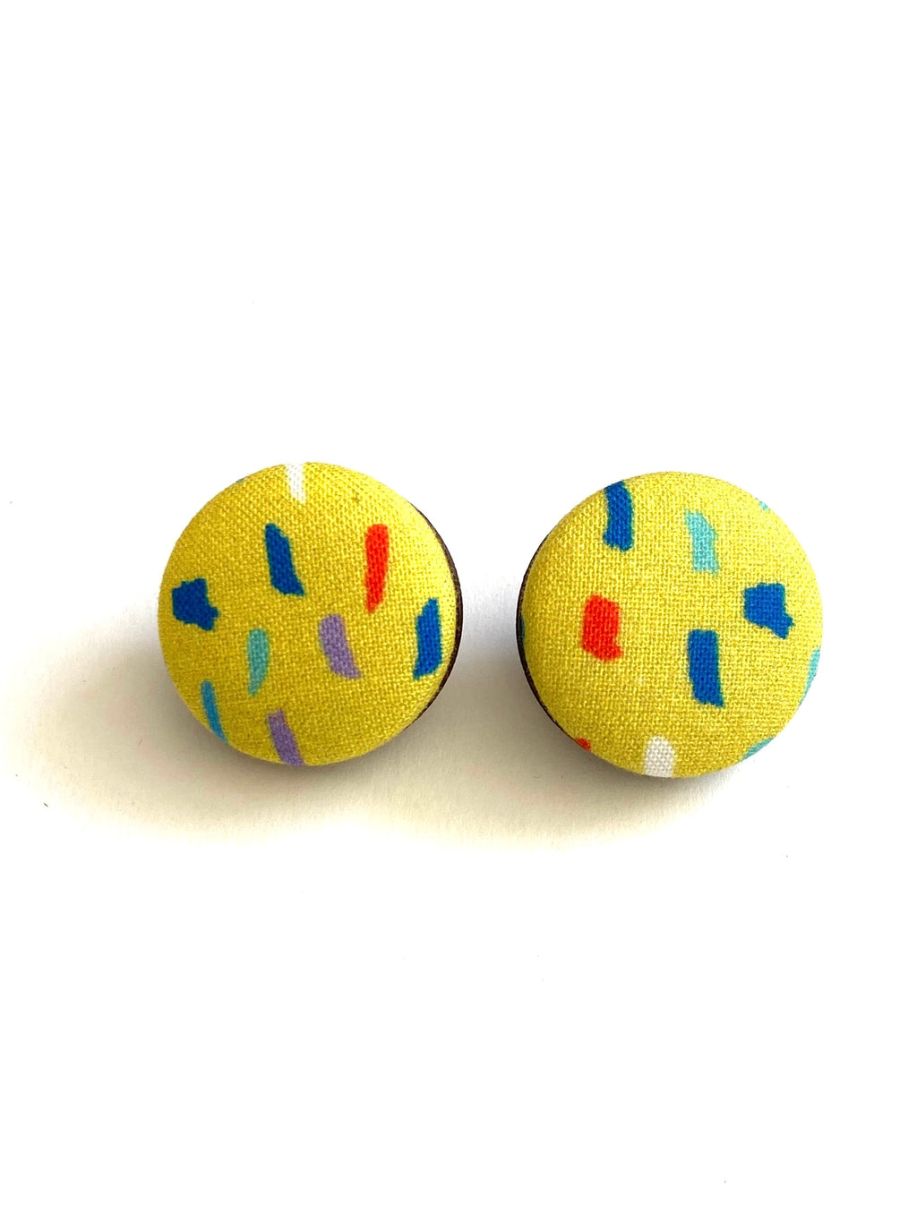 Medium Studs - Strokes in Yellow 2