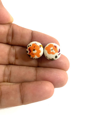 Small Studs - Orange Flowers