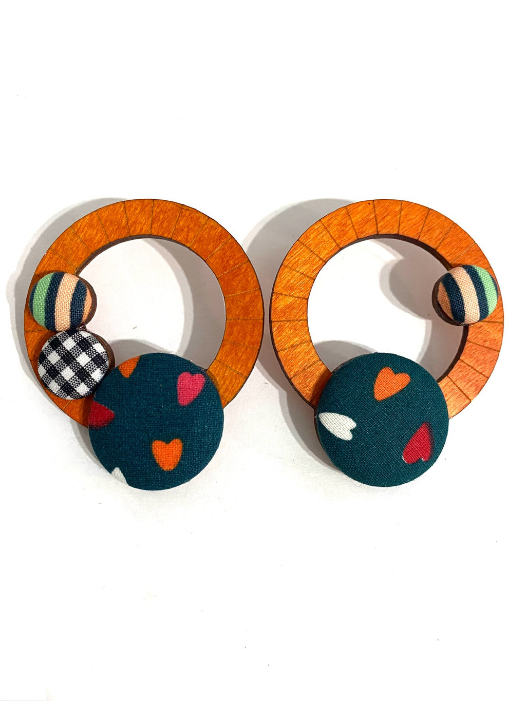 Ciclos Large Hoops- Orange- Corazones