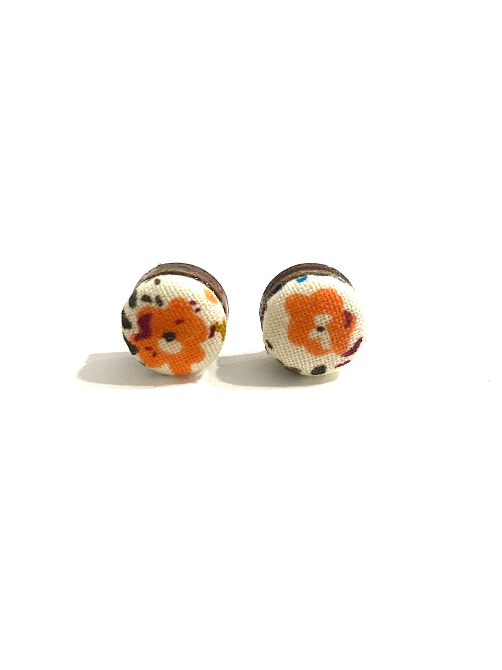 Small Studs - Orange Flowers