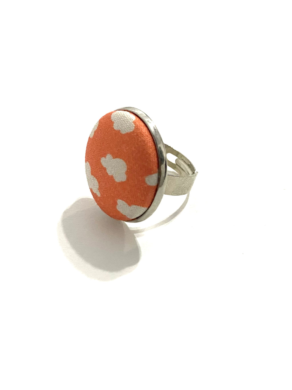 Silver Tone Ring- Clouds