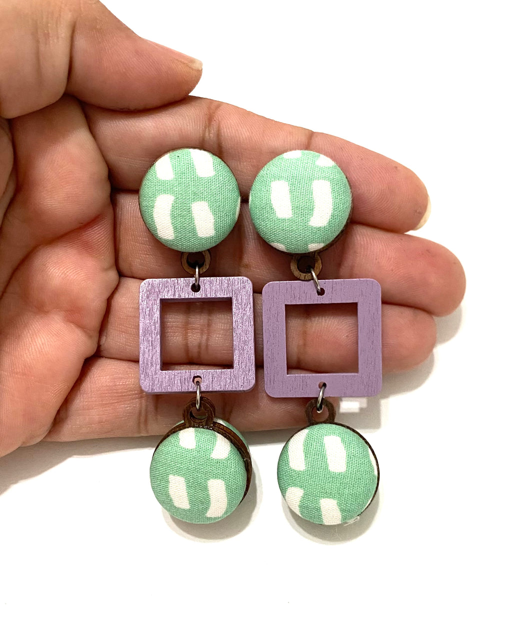 Ventana Earrings- Large- Candy Green